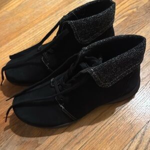 Clarks black above ankle boot